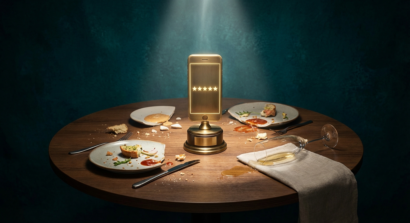 Restaurant review dashboard showing AI-managed Google and Yelp review responses