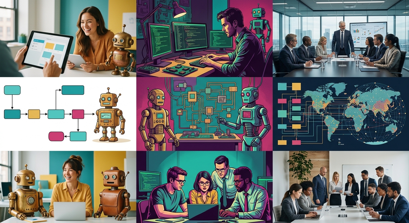 Side-by-side comparison table showing No-Code vs Custom vs Enterprise chatbot approaches, with columns for cost, timeline, be