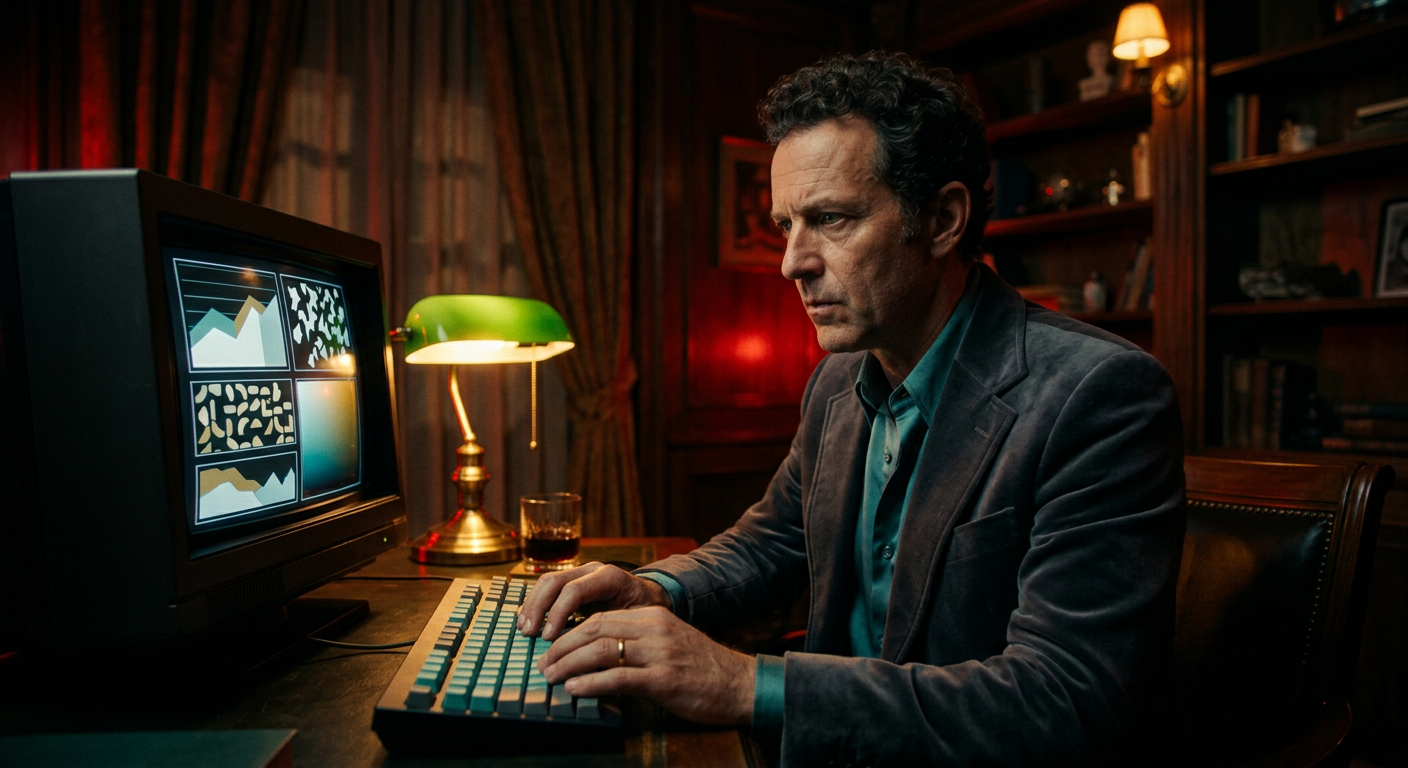 Photo or illustration of a business owner reviewing clean, organized data on a screen — calm, productive work environment